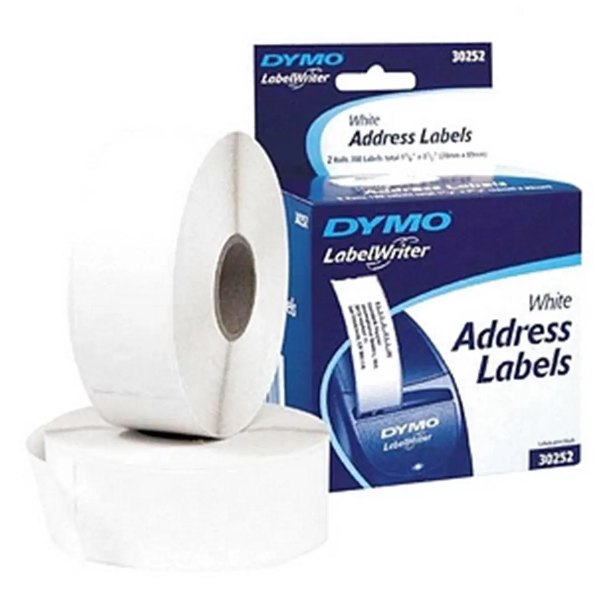 DYMO Self Adhesive Permanent Rectangular Address Labels, 1.12 in x 3.5 in, 2 Rolls, Easy-to-Load, Easy-to-Peel, Compatible with Office Label Printers, Rectangular Labels