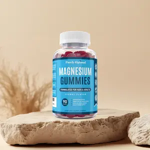 Purely Optimal Premium Magnesium Gummies – Relaxation & Muscle Support for Adults & Kids – Non-GMO, Vegan, Gluten-Free – 90 Cherry Flavored Gummies