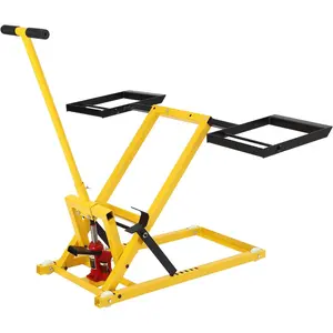 Lawn Mower Lift Jack, Lawn Tractor Lift Jack for Garden Tractors, Zero Turn Mower, Riding Lawn Mowers Maintenance, Mower Lift with Hydraulic 26-1/2 in Lift Height, 500lb Lifting Capacity, Yellow