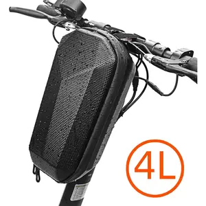 Electric Scooter Storage Bag Waterproof Front Hanging Bag Handlebar Bag EVA Hard Shell Frame Bag for Bicycle Car Accessories Scooter Organizer