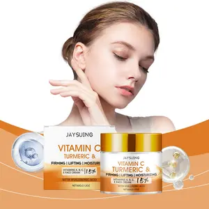 Jaysuing Vitamin C Turmeric Firming Nourishing Face Cream - Hydrating Lifting | Anti-Fine Lines For Plump Glowing Skin