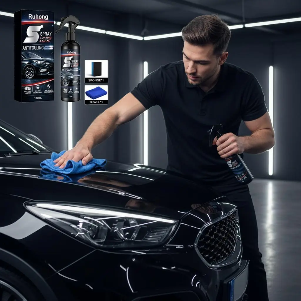 Nano Ceramic Coating Spray for Cars, Car Care Product with Deep Dull Paint Fix, Dirt & Stain Removal, Restoration, Reflective Gloss Shine, Long-Lasting Hydrophobic & UV Protection, Deep Shine