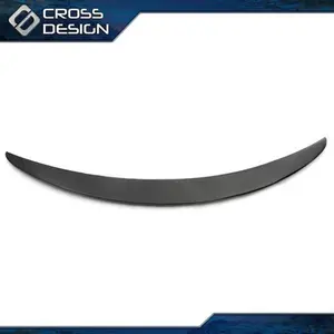 CROSSDESIGN Rear Spoiler Lip Fit For 2015-2018 Benz C63 AMG W205 Coupe 2-Door Carbon Fiber