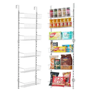 Over‑the‑Door 6‑Tier Pantry Organizer – Heavy‑Duty Carbon Steel Storage Rack (110 lbs Capacity)