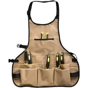Garden Apron for Men Women with 14 Pockets, Gardening Tool Work Aprons