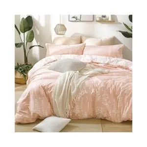 Dusty Rose Pink Twin Comforter Set - Twin XL Size Comforter Set Dorm Bedding, 2 Pieces Cute Floral Bedding, Reversible Flowers Comforter, 1 Comforter & 1 Pillow Sham
