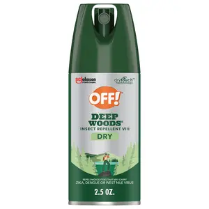 OFF! Deep Woods Travel Size Insect Repellent Aerosol 2.5oz – Long-Lasting Mosquito Protection, Dry Non-Greasy Bug Spray