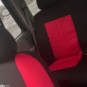 Universal 5-Seater Car Seat Covers 1 Set, Car Front & Rear Seat Covers, Stylish Polyester Fabric Car Seat Protectors, Airbag Compatible, Fits Most Cars SUVs Vans & Trucks, Car Interior Accessories