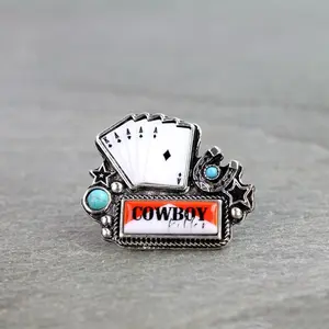 Western Cowboy Poker Cuff Ring