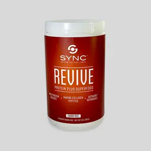 SYNC REVIVE - Clear Protein Plus Superfood Powder, Natural Dietary Supplement, Marine Collagen Peptides, Whey Protein Isolates, AstriGin Botanicals.