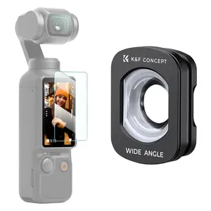 【K&F CONCEPT】 （Only include lenses）Wide-Angle Lens Compatible with DJI Osmo Pocket 3, Magnetic Attach/Multi-Coated/Optical Glass
