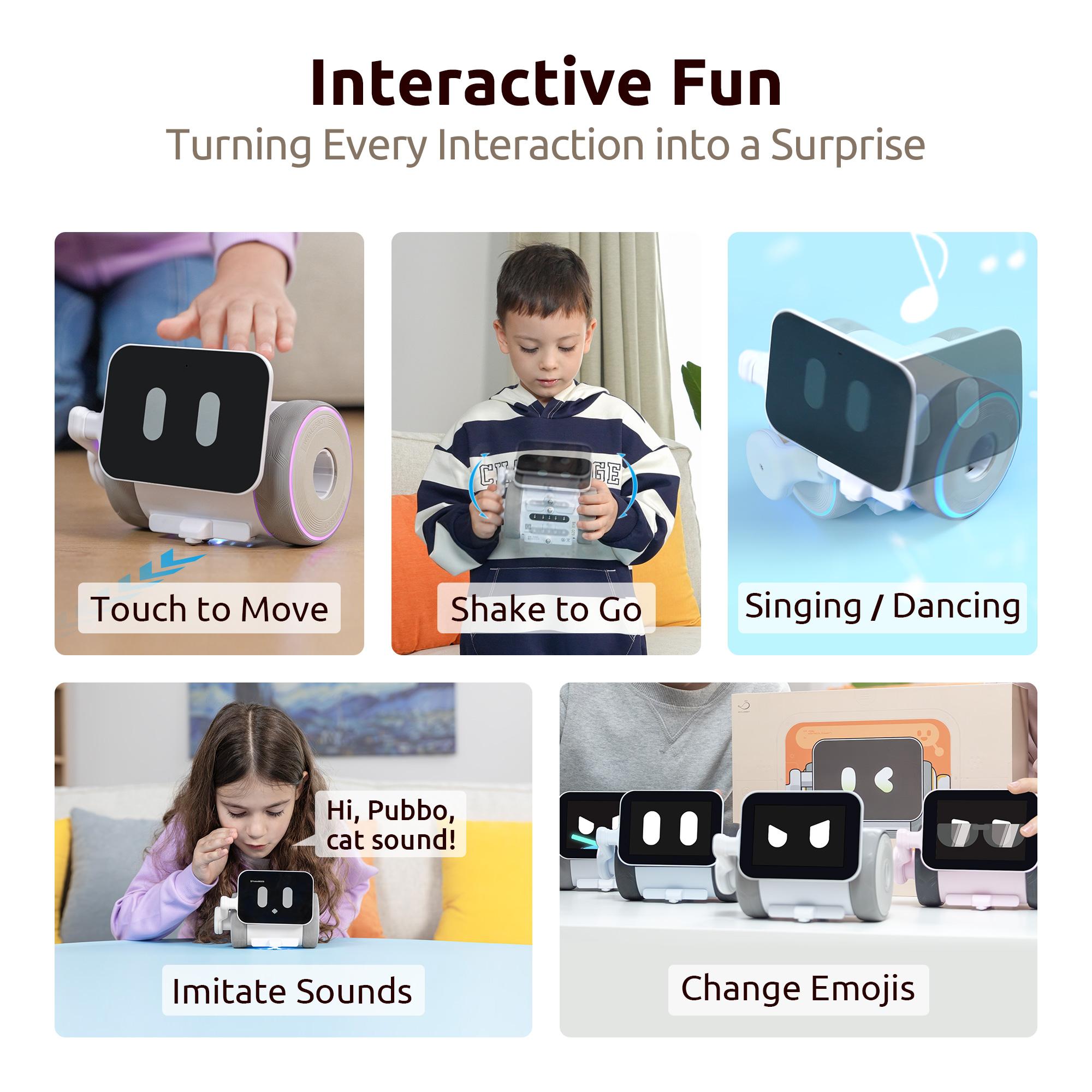 Pubbo Air AI Robot for Kids, Interactive STEM Educational Toy, Coding Robot with App & Voice Control, Smart Robotics Kit Perfect Gift Idea for Boys Girls Ages 4-12