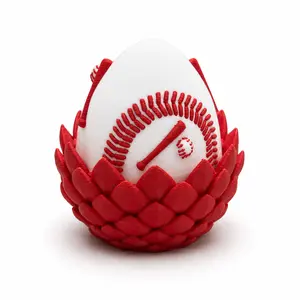 Baseball Dragon Egg Collectible Statue – Sports Fantasy Desk Decor – Gamer Room & Home Office Display Gift for Birthdays, Christmas & Holidays