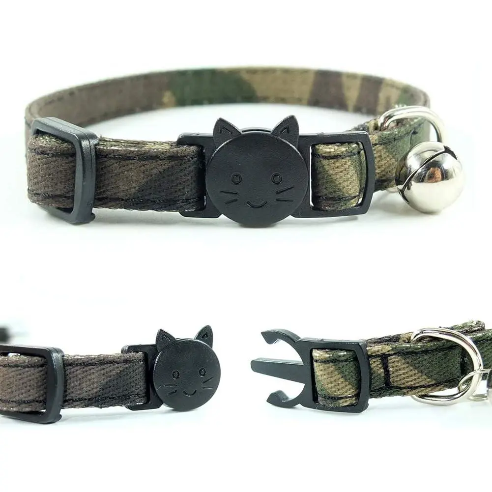 Cat Collar Bowtie with Bell, Quick Release Buckle Safety and Durable Kitties Kittens Cats Breakaway Collar(6.8-10.8in) (Camouflage 2) Cat Collar Bowtie with Bell, Quick Release Buckle Safety and Durable Kitties Kittens Cats Breakaway Collar(6.8-10.8in) (Camouflage 2)