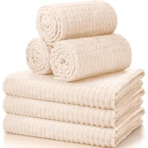 6 count Flannel Sleepover Party Throw Blanket Bulk 50 x 60 Inch Oeko-tex Standard 100 Certified Wedding Throw Blanket  Jacquard Grid Design for Donation Homeless ()