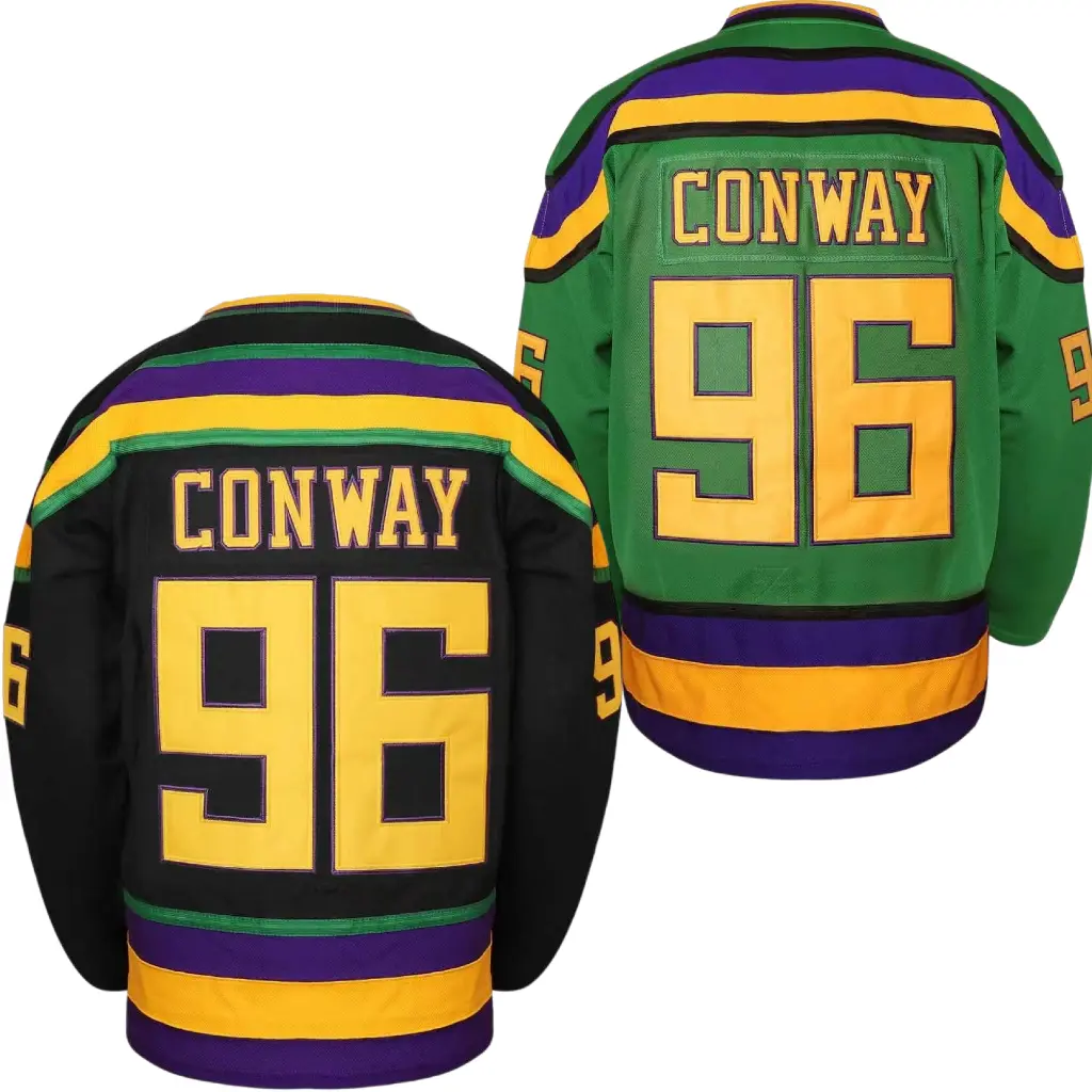 Mighty Ducks Jersey Movie Ice Hockey Jersey Charlie Conway #96 Adam Banks #99 90S Hip Hop Clothing for Party Orange Modern Sportswear Christmas gifts UglySweater tiktokshopbacktoschool