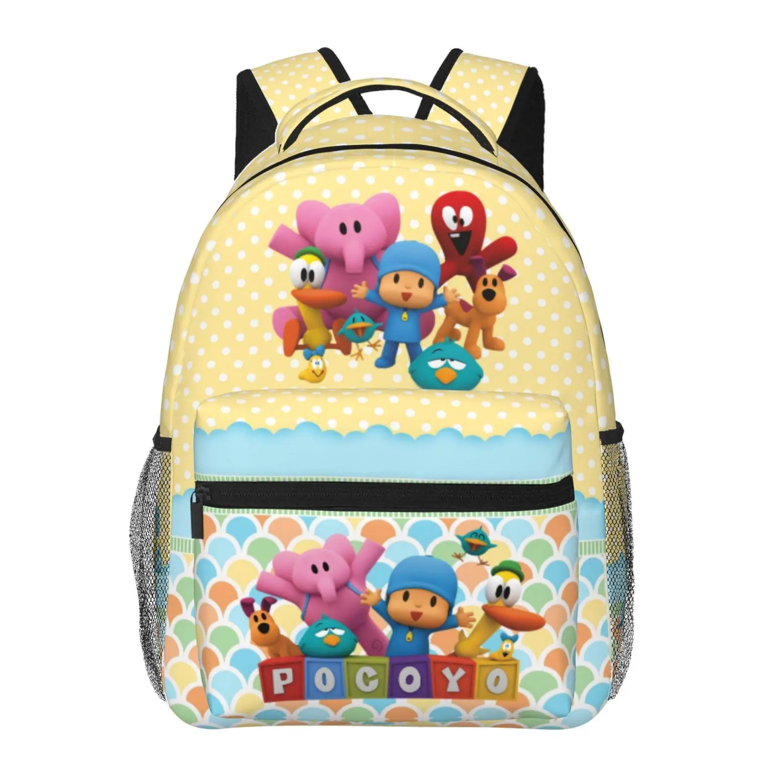 Pocoyo Lightweight Kids Backpack Pocoyo cartoon School Bookbag Pocoyo kids show Back to School Gift  for Preschool & Elementary Daily Use