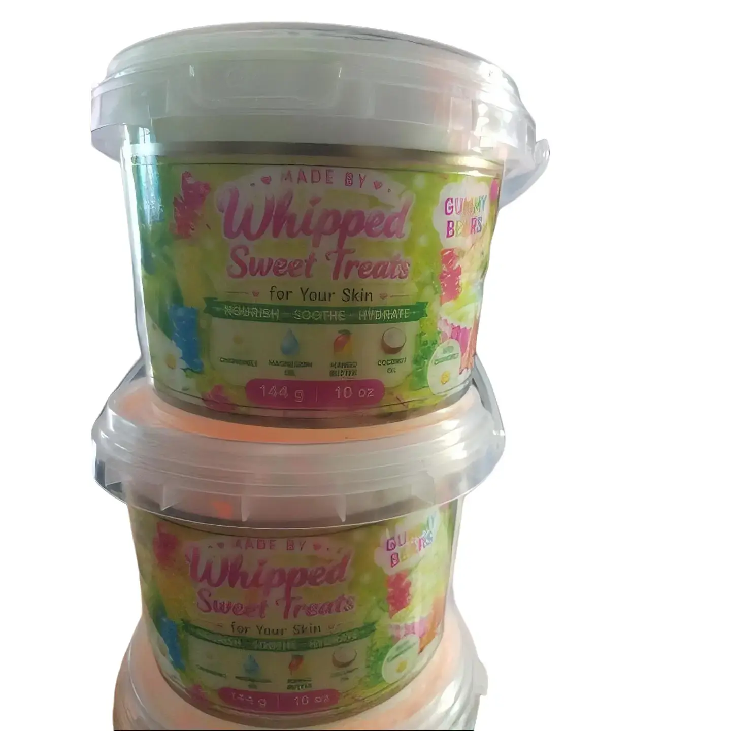 Whipped Sweet Treats Multicolor 10 oz Green Apple Gummy Bears for Your Skin whipped soap