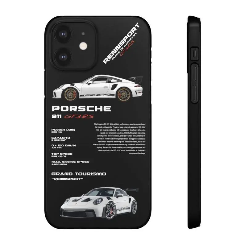 Porsche 911 GT3 RS Phone Case, Phone Cover for iPhone, Car Enthusiast Gift, Automotive Accessories, Protective Shell, Luxury