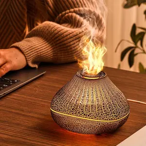 USB-Powered Volcano Lava Crack Aroma Diffuser Lamp - 3D LED Night Light & Essential Oil Humidifier, Portable Air Freshener for Home Decor, Perfect Bedroom, Office, and Car Ideal Gift Valentine's Day