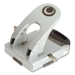 Officemate  50-Sheet Deluxe Two-Hole Punch, Silver
