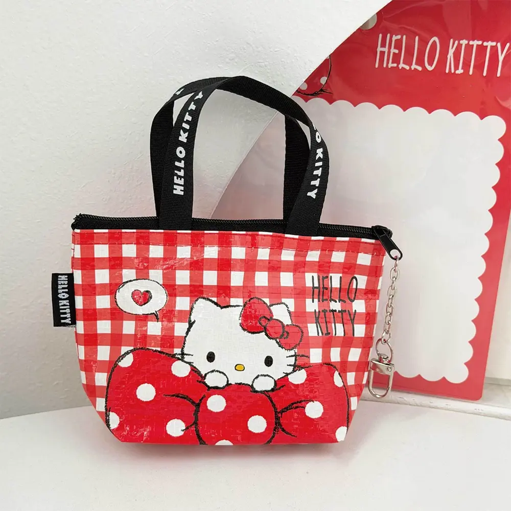 L Sanrio Mini Woven Bag Mini Shopping Bag Handbag Keychain Small Bag