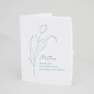 Mother, You Helped Me Bloom | Floral Thank You Folded Greeting Card