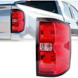 Tail Light Assembly Compatible with 2014-2019 Chevy Silverado 1500 2500HD 3500HD, Rear Taillight Brake Turn Signal with Bulbs, Replaces GM2801261 23141275 (Right Passenger Side)
