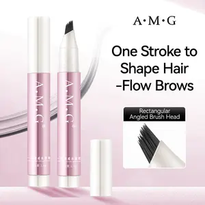 A.M.G. 4D Waterproof Eyebrow Pencil - Long-lasting, Water-resistant, Quick-drying, Smudge-proof for Beginners - Ideal New Year's Gift