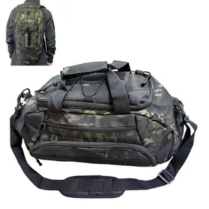 Men's Travel Backpack, Large Capacity 45L Tactical Bag, Durable Nylon Material, Gym Training Sports Activities, Shoe Compartment