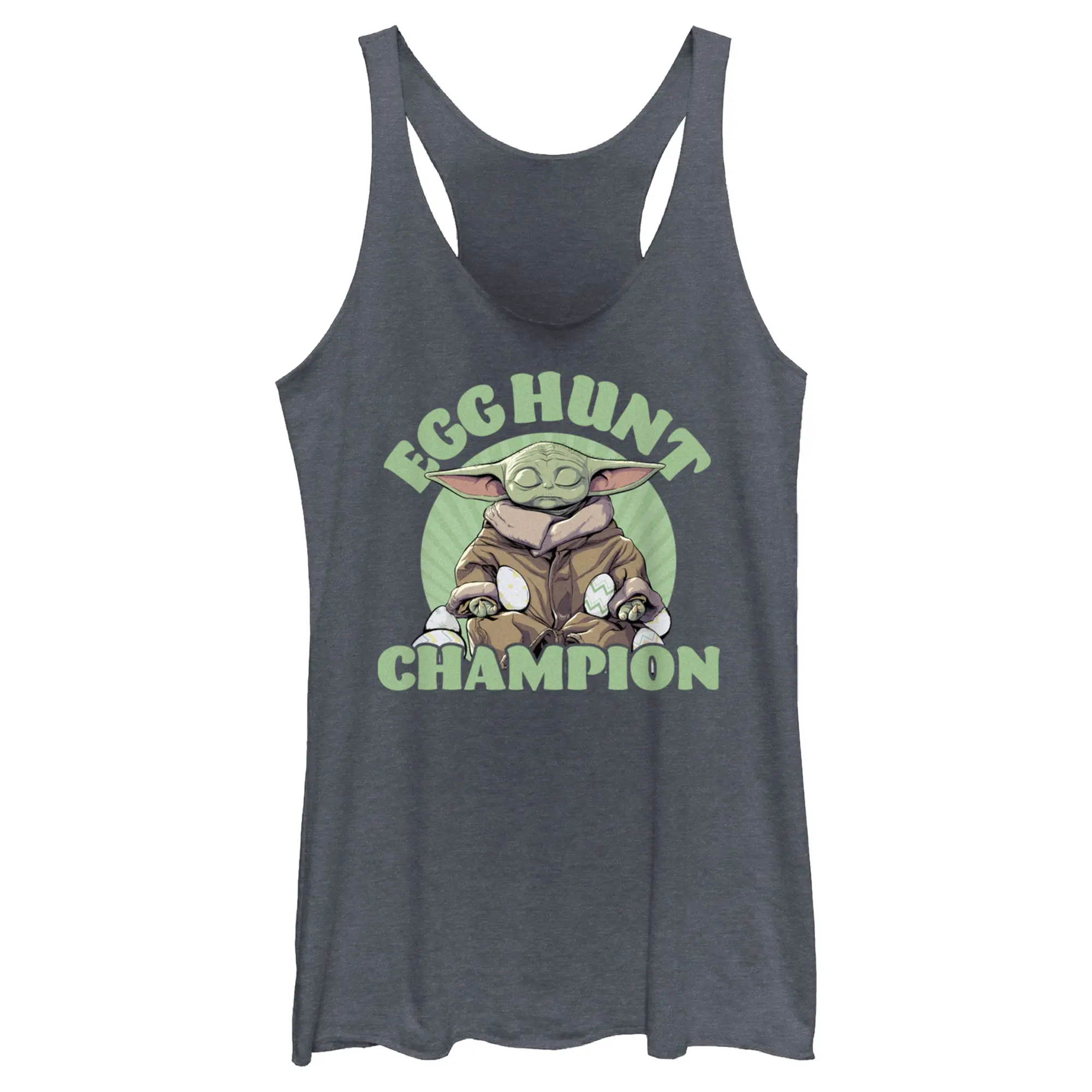 Women's Star Wars: The Mandalorian Easter Grogu Egg Hunt Champion Racerback Tank Top