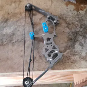 Sport Partner mini archery bow and arrow set, ambidextrous compound bow, made of stainless steel, suitable for archery practice, a fun gift. beginner composite bow