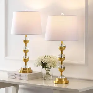 JONATHAN Y Avery Crystal LED Table Lamp , for bedroom, living room, foyer, hallways, dining room, dorms