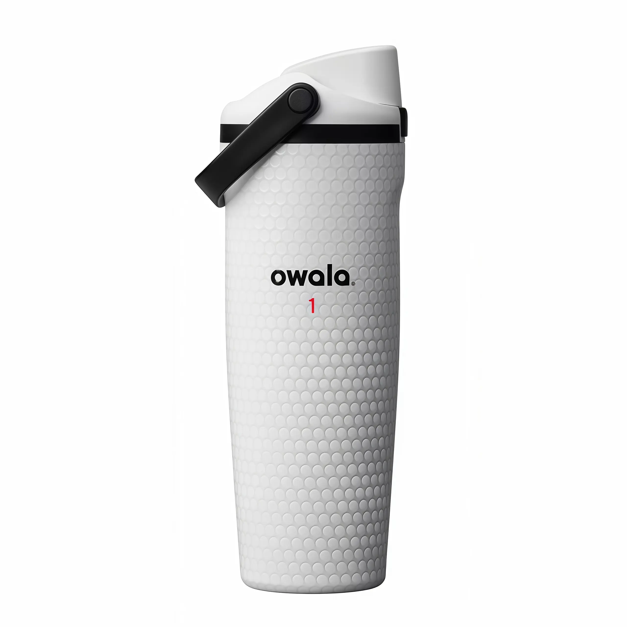 Owala FreeSip 30oz Golf Sway Travel Tumbler, Golf Ball Dimple Texture, Double Wall Vacuum Insulated Leakproof Water Bottle, with Built-in Straw Bucket Handle Triple Insulation Keeps Cold, For Golf Gym Office School Perfect Birthday Gift For Her