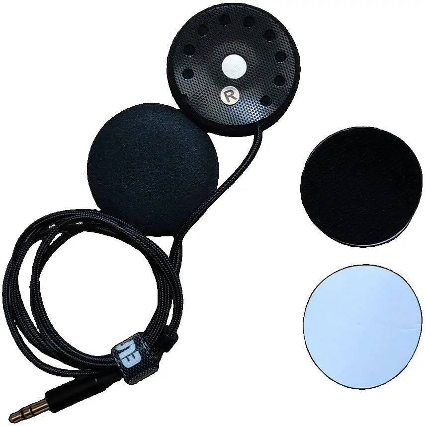 ELFINEAR Moto-AUDIONYX Helmet Speaker - Premium Sound for Enthusiasts 3.5mm AUX for Cardo, Sena, Vimoto & 3.5mm Headsets(Moto-AUDIONYX(40MM)) Bluetooth Crystal