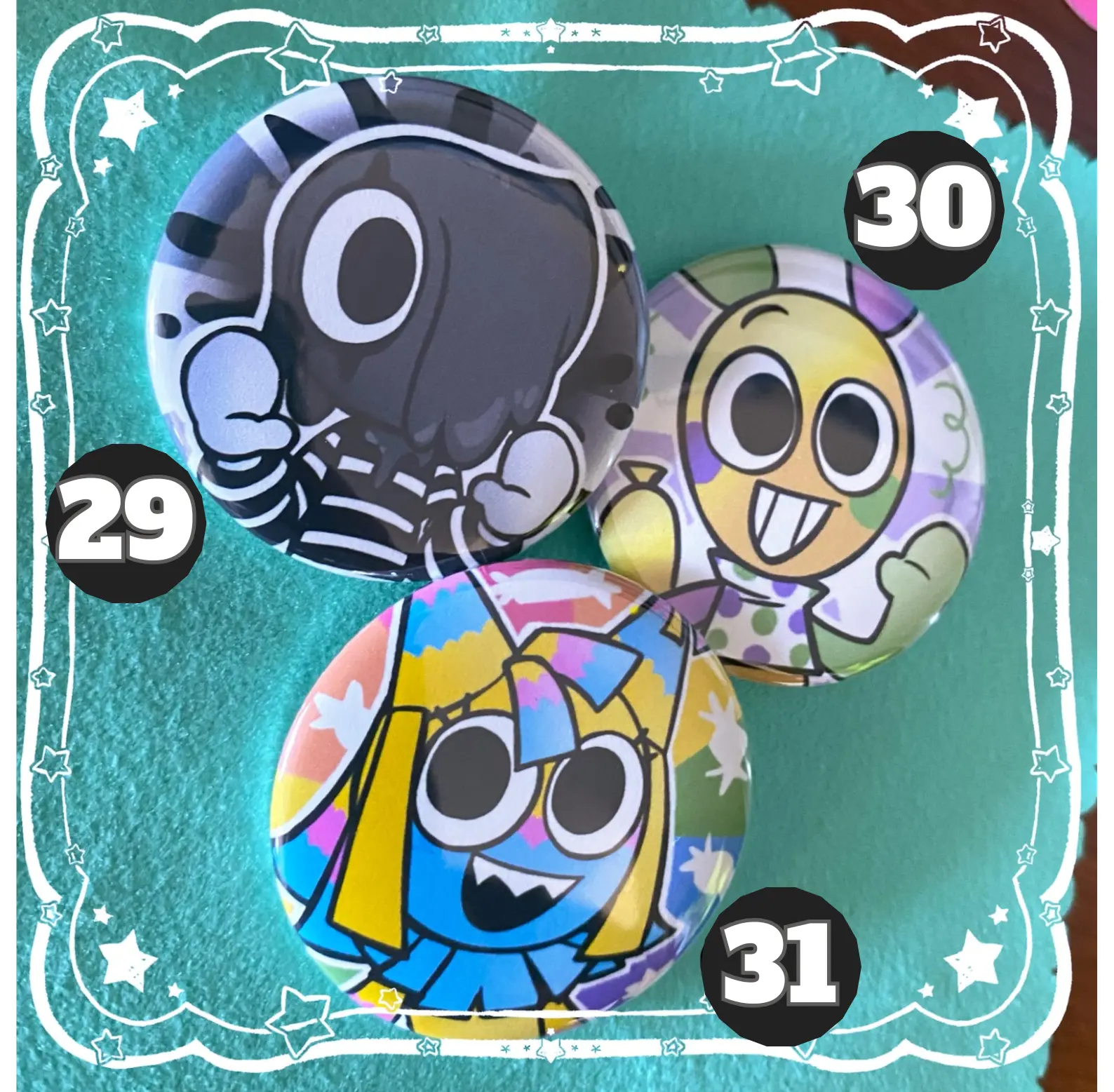 Dandy's World Button - Dandys World Character: Astro Vee Pebble