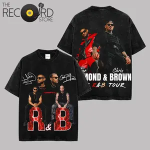 The R&B Tour 2026 - Raymond & Brown GraphicPremium Washed Cotton T-Shirt, R&B Music Duo Graphic Tee, Urban Hip Hop Soul Streetwear Shirt, Concert Tour Merch, Gift for Breezy R&B Fans, Vint