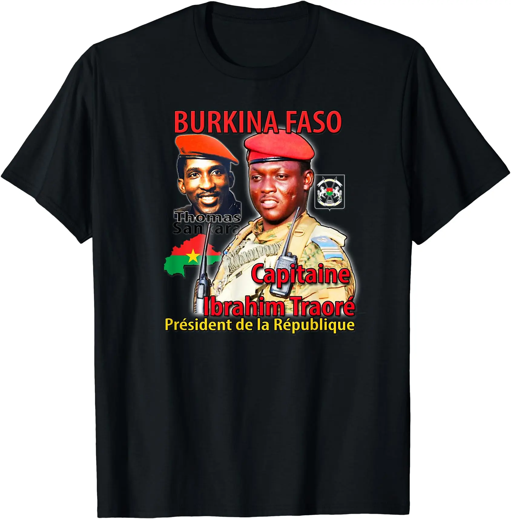 Burkina Faso - Thomas Sankara - Ibrahim Traore T-Shirt | Unisex Cotton Tee, Short Sleeve, Crewneck