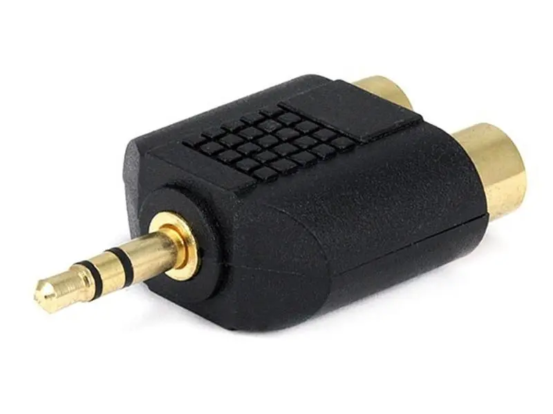 Monoprice 7189 3.5 mm. Stereo Plug to 2 RCA Jack Splitter Adaptor - Gold Plated