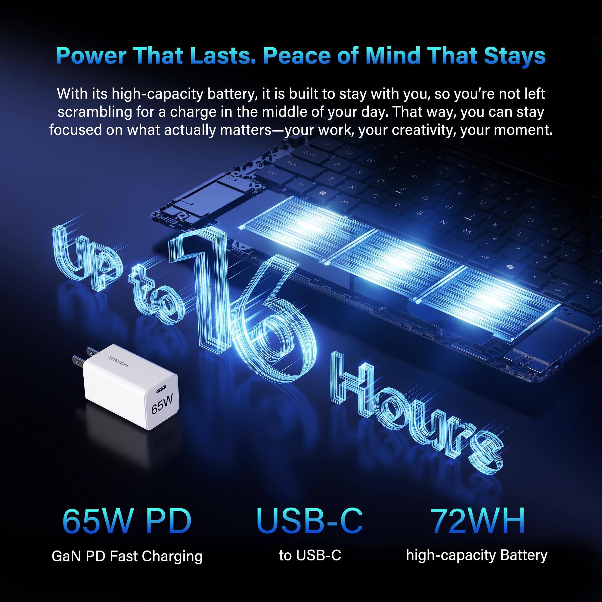 GEEKOM GeekBook X14 Pro 14” Laptop – Intel Ultra CPU, 32GB RAM, 1TB & 2TB SSD, 2.8K OLED, AI Performance, Lightweight, Extended 2-Year Warranty, Fast charging, Whisper-Quiet Cooling