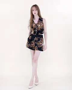 Embroidered Petals Floral Button Linen Cotton Front Vest / Crop Top / Belted High Waisted Shorts Build Your Own Set (Sold Separately)