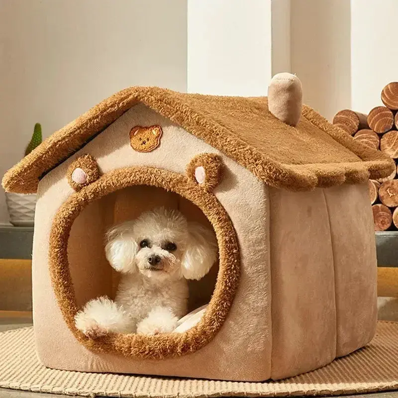 PetNook: Foldable Cozy Cove - Snug Retreat for Small to Medium Pets!