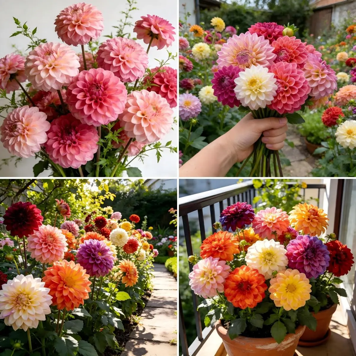 400+ Mixed Dahlia pinnata Seeds for Planting, Open-Pollinated Heirloom Perennial Outdoor Ornamental Flowers, Colorful Decorative Cut Flowers for Garden Beds & Containers, Outdoor Flowers