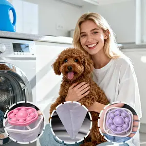 3 Pack Machine Hair Filter Ball Laundry Lint Catcher, Reusable Floating Hair Filter Bag Spherical Mesh, Pet Hair Remover for Washing Machine, Dog Cat Fur Filter