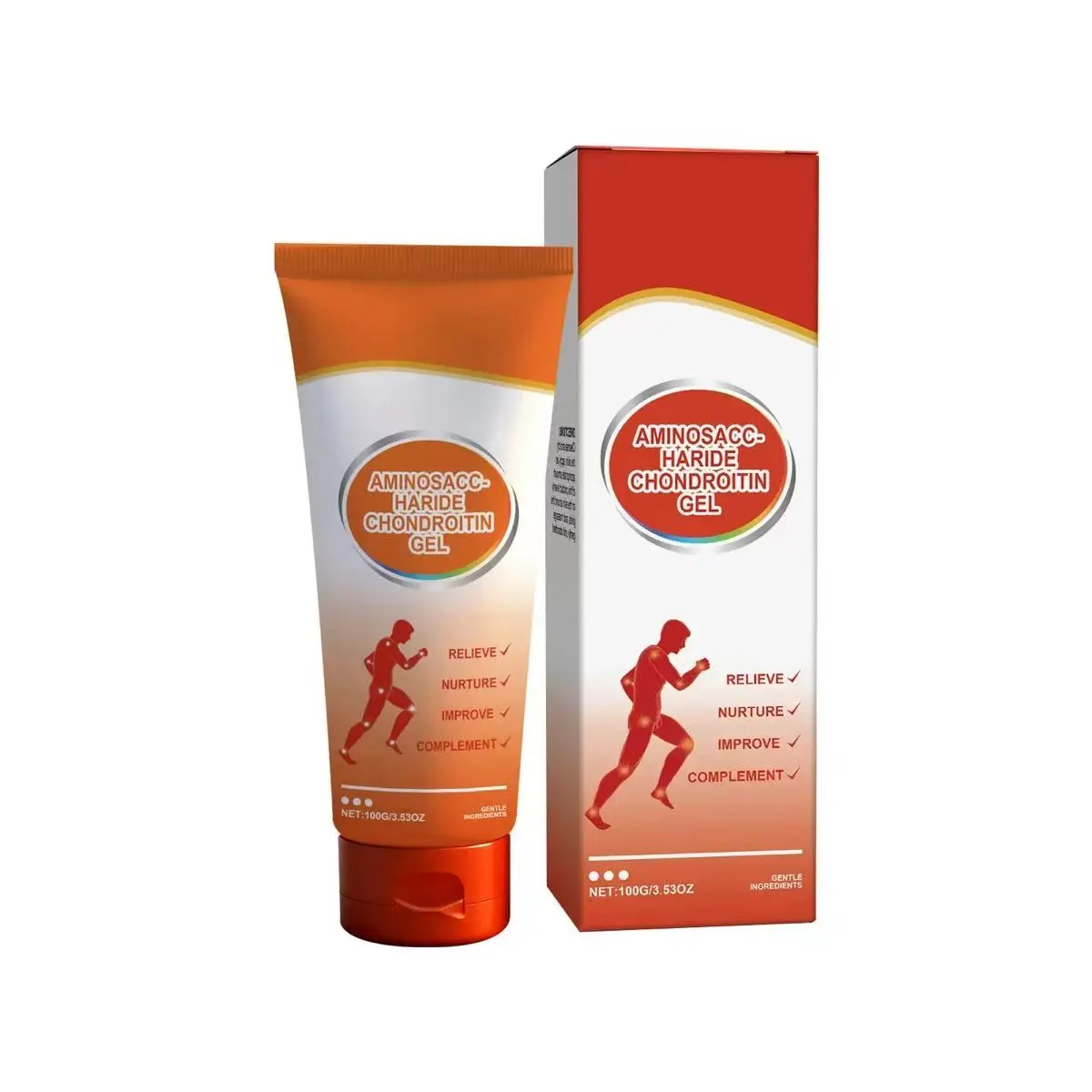 Glucosamine Chondroitin Sulfate MSM Topical Joint Care Gel 100g, Fast Absorb Rub Cream Relieve Knee Elbow Muscle Soreness Nourish Cartilage for Sportsman Elderly Joint Discomfort
