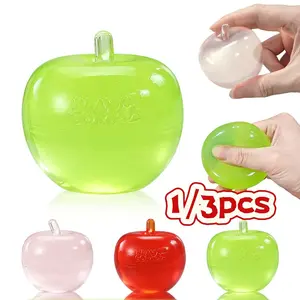 Apple Shape Stress Ball Toy, Handmade Squeeze Ball, Anxiety Relief Toy, Party Gift, Birthday Present, Filler for Gift Bags, Squishy Stress Ball
