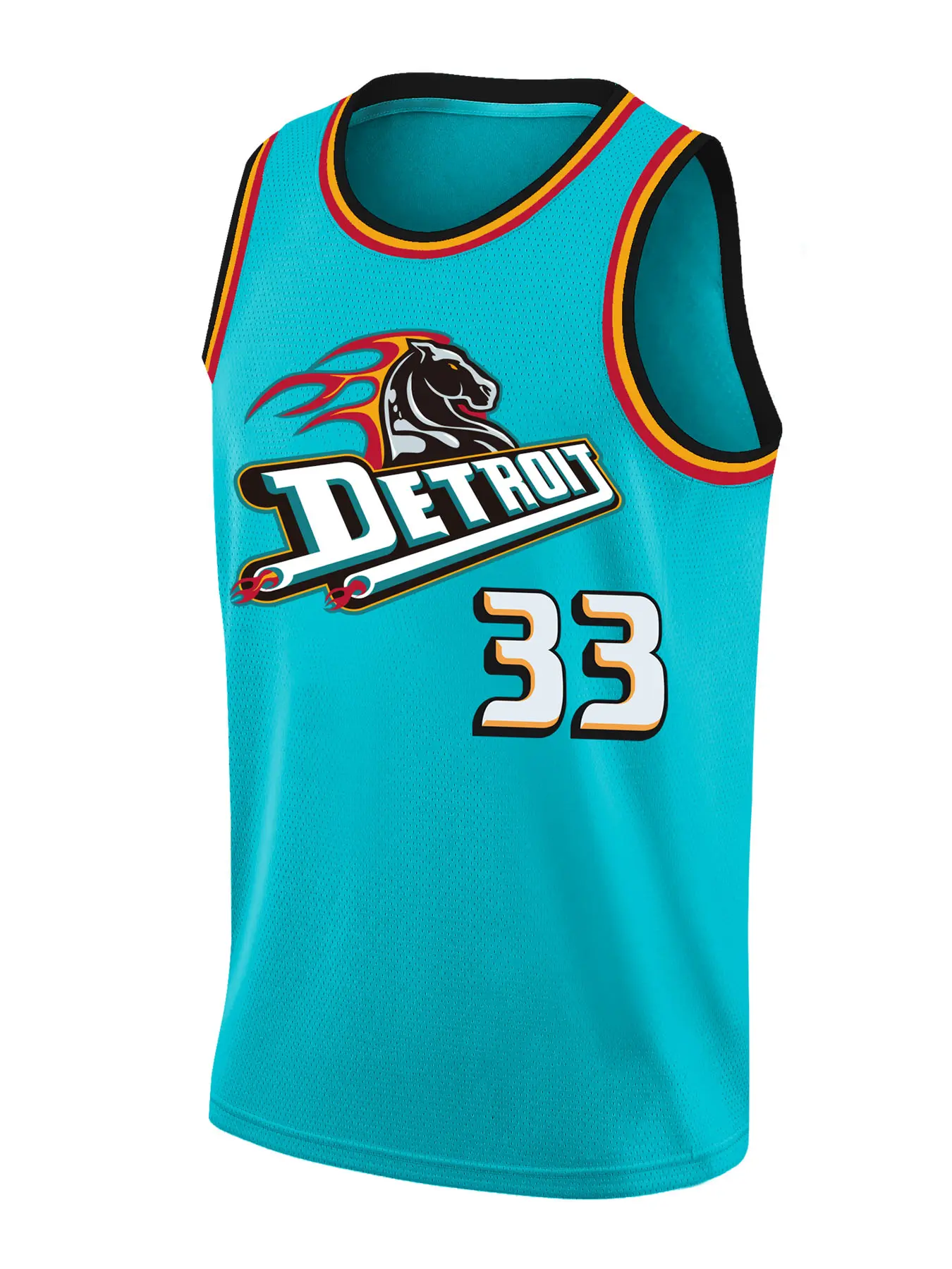 Men's Basketball Jerseys Sport Jersey 33 green Vintage Embroidered Casual Training Tee, V-Neck Short Sleeve, Loose-Fitting, All Seasons, Letter Pattern, Throwback Jersey