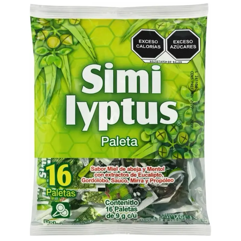Dr. Simi Similyptus Lollipops - Menthol Honey & Eucalyptus with Propolis - Soothing Natural Relief for Throat & Cough - 16 Pcs - Kid Friendly - All Ages  Snack Sweets