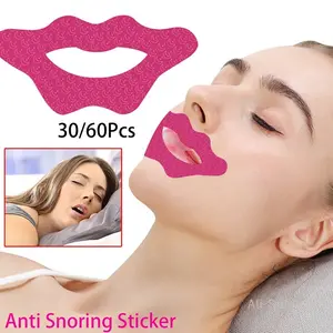 30/60Pcs Anti-Snoring Stickers For Adult Night Sleep Lip Nose Breathing Improving Patch Mouth Correction Sticker Tape