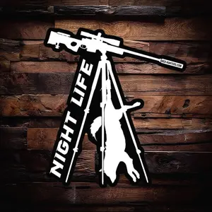 Nite Life Thermal Night Vision Predator Hunter sticker, Laptop Water Bottle Decal Sticker